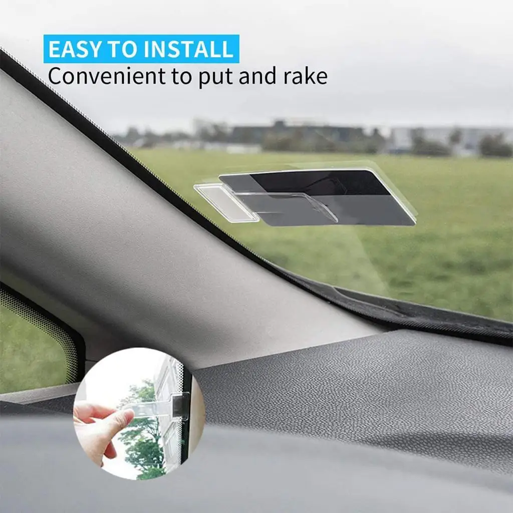 Multi Use Parking Ticket Clip Holder Plastic Adhesive Card Organizer for Car Windscreen Delivery Service and Home