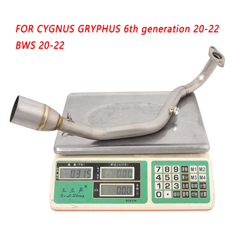 

51MM Exhaust Pipe FOR CYGNUS GRYPHUS 6 Generations 2020-2022 BWS Motorcycle Escape Front Link Pipe Slip On Titanium Alloy