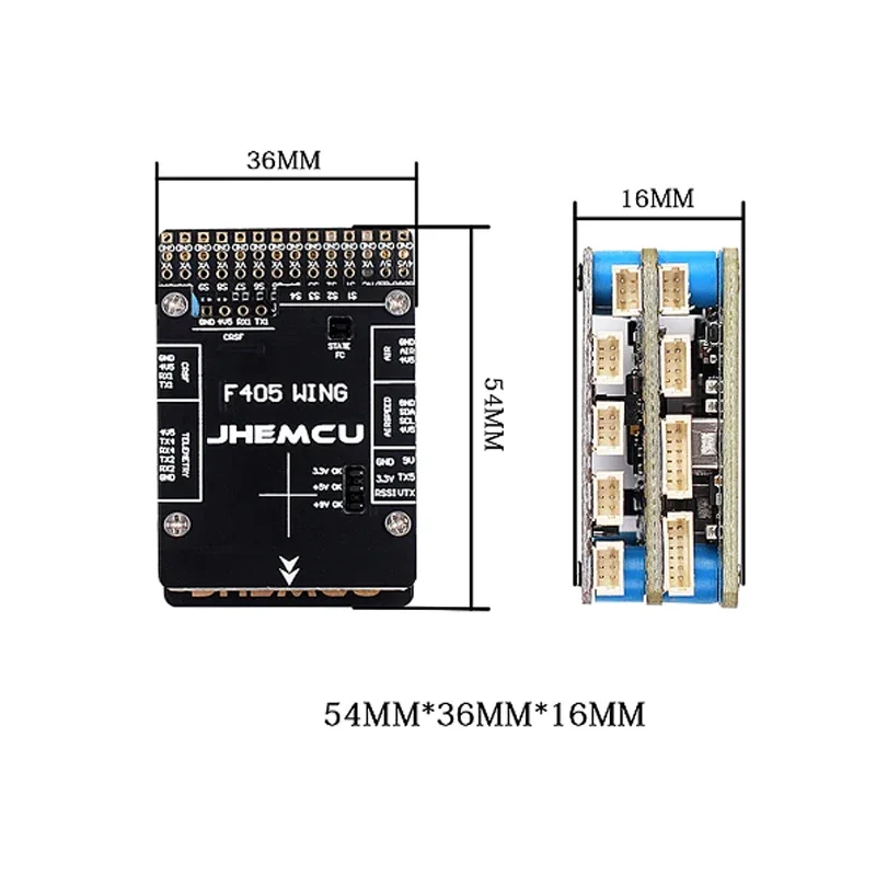 JHEMCU F405 Wing INAV Flight Controller Built-in Barometer Gyroscope OSD Blackbox BEC For RC Airplane Fixed-Wing Drone