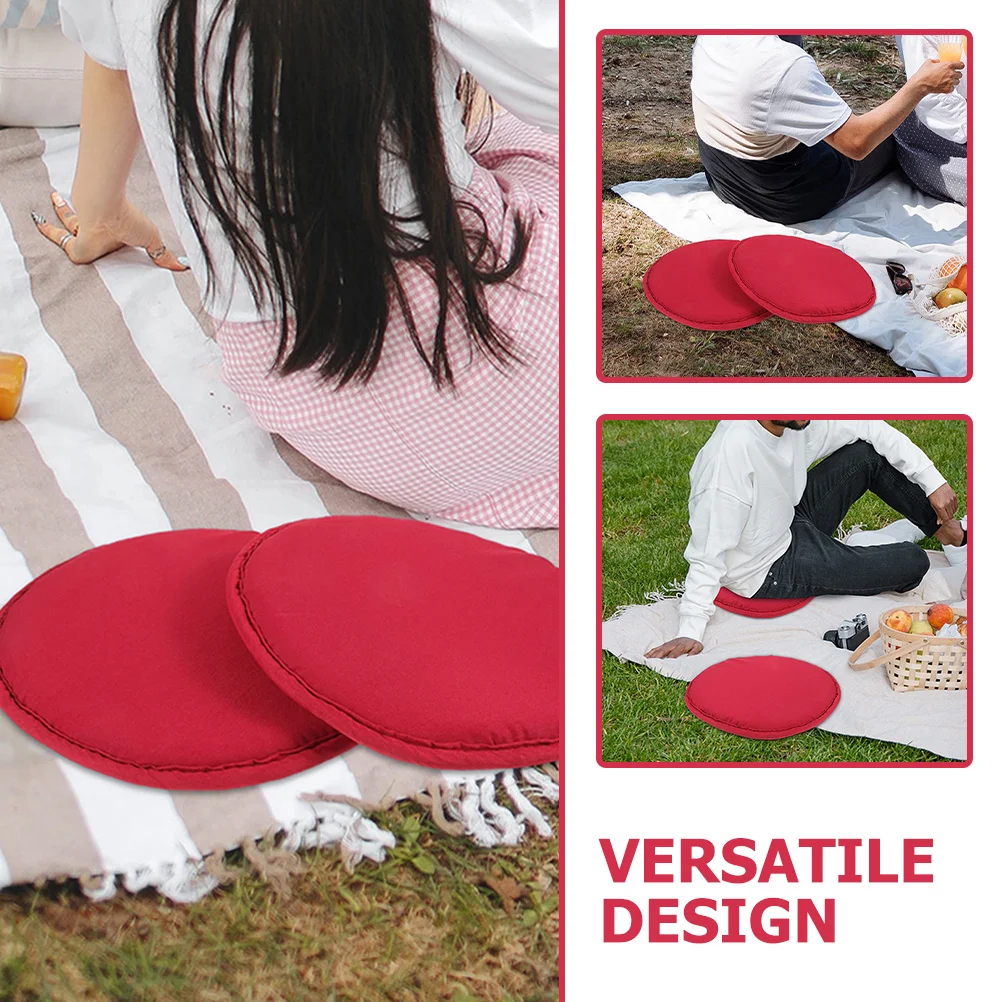 

2Pcs Outdoor Sitting Pads Round Seat Cushion Camping Picnic Mat Portable Waterproof Lightweight Ground Mat for Hiking Beach Park