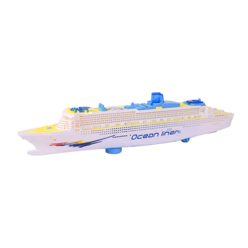 Glowing Boats Vessel Battery Powered Ship Model Educational Toy Children Gifts Light Up Music Cruise Ship