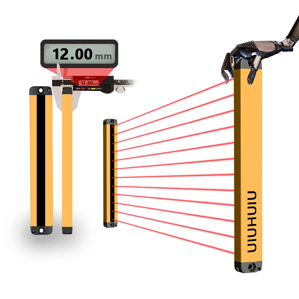 Safety Light Curtain Sensor Switch -thin Front Light Output Grating Protection Device Area Protection 10 12 Beam
