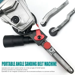 M10/M14 Angle Grinder Conversion Belt Sander Adapter and Abrasive Belt for 100/125mm Electric Angle Grinder Accessories
