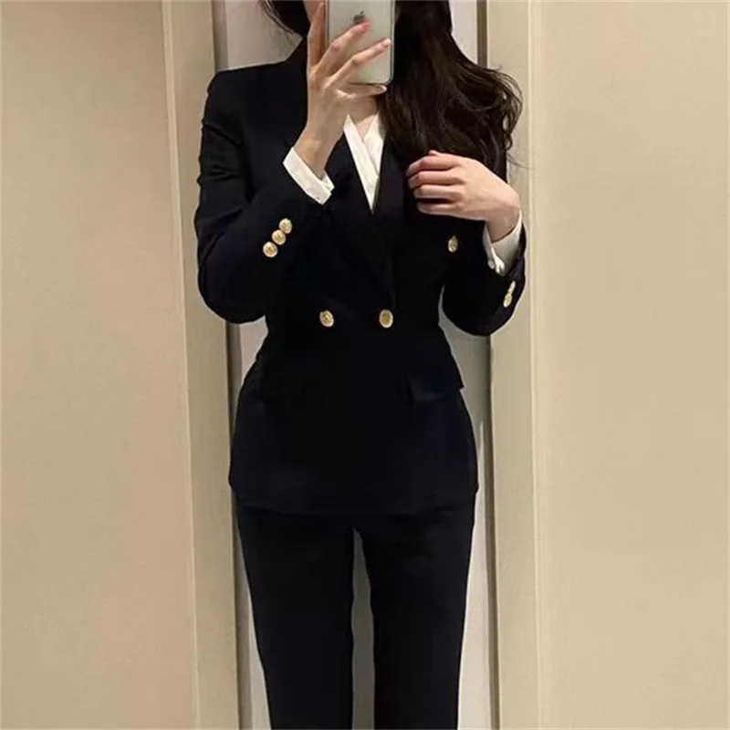 Professional Suit Set for Women Students Career Interview Business Workwear New Style Spring Autumn Female Outerwear