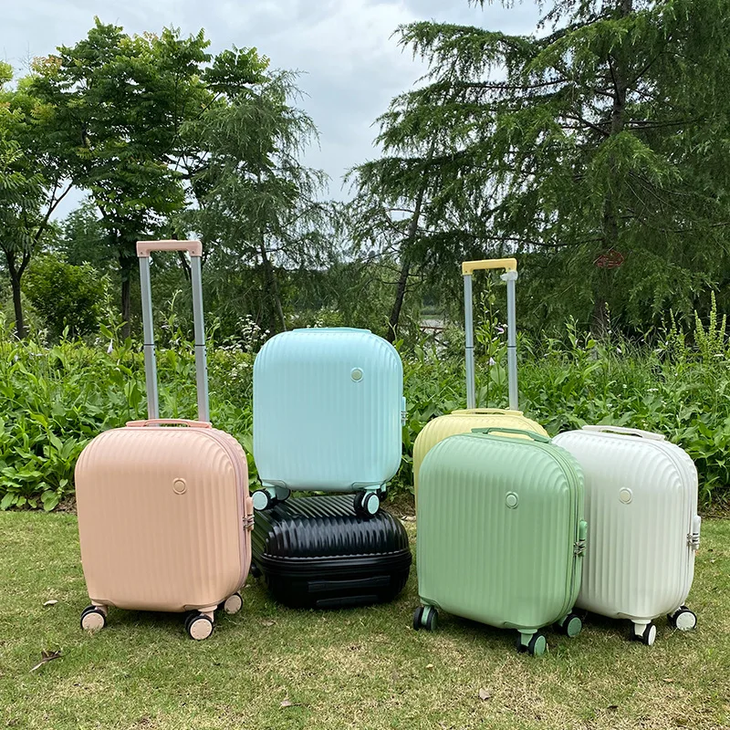 Wear-Resistant 18-Inch Internet Celebrity Luggage 2025 Travel Lightweight Swivel Wheels High-Value Small Boarding Trolley Case