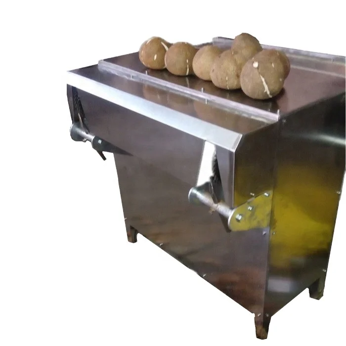 Stainless steel automatic single-head coconut palm fiber peeling machine/coconut shell peeling and shelling machine