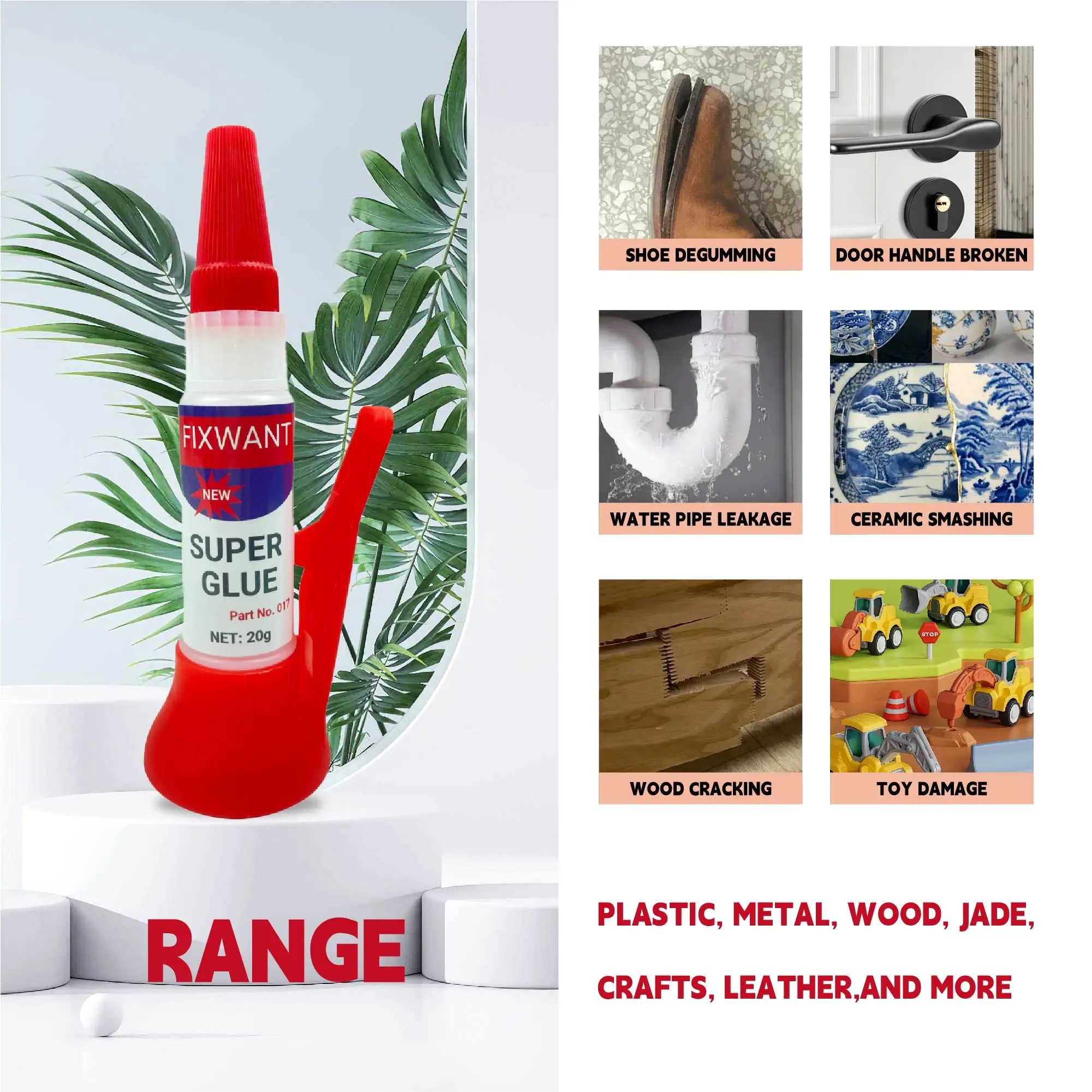 500g garrafa cianoacrilato super cola metal plástico madeira cerâmica reparação secagem rápida longa duração ultra forte adesivo de ligação rápida