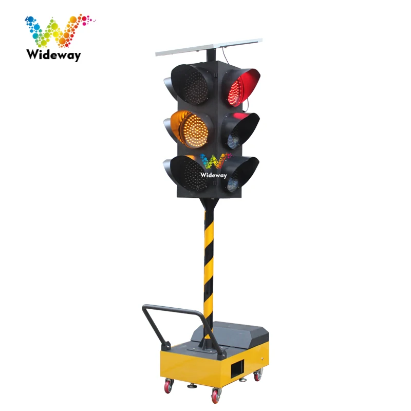 Smart Controller Intelligent Semaphore Signal Traffic Lights Temporary Road Moveable Solar Led Traffic Light Equipment
