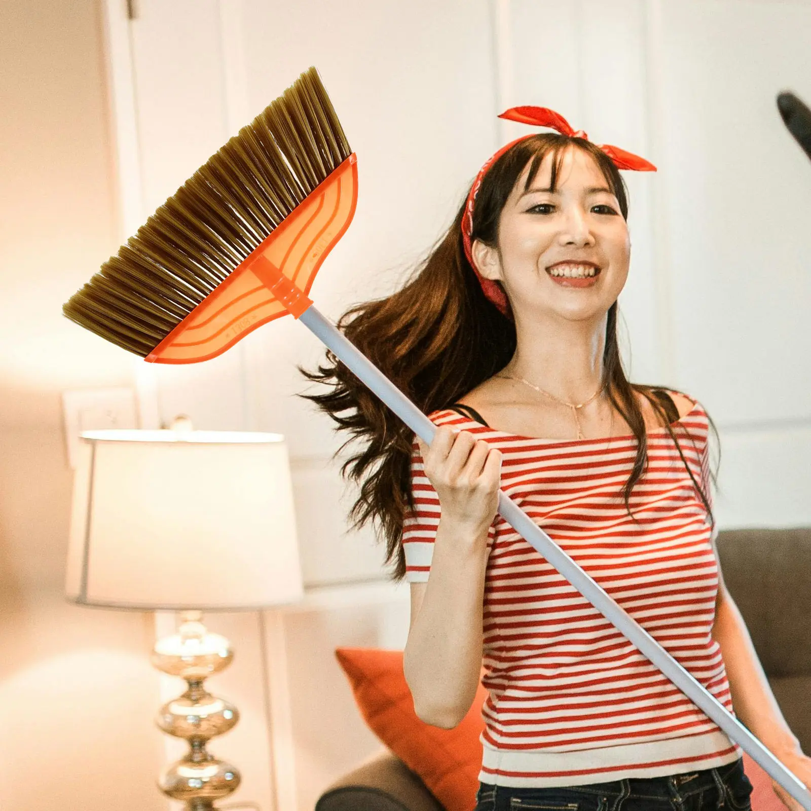 Dense Wear Resistant Broom Head for Ground Dust Garbage Cleaning Easy Hair Removal Floor Broom Replacement Household Sweeper