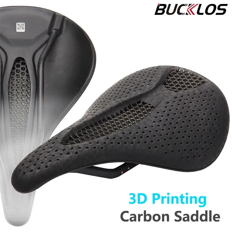 

BUCKLOS 3D Printing Carbon Saddle Ultralight Road Mountain Bike Seat Cushion Honeycomb Pad Comfort Bicycle Cushion Cycling Parts