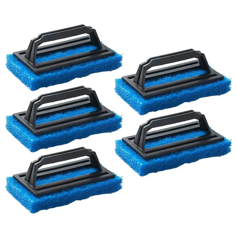 Super Deal -Screen Printing Scrub Pads(5-Pack) With Handle, Ink Cleaner Mesh Reclaiming Brushes, Printing Press Accessories