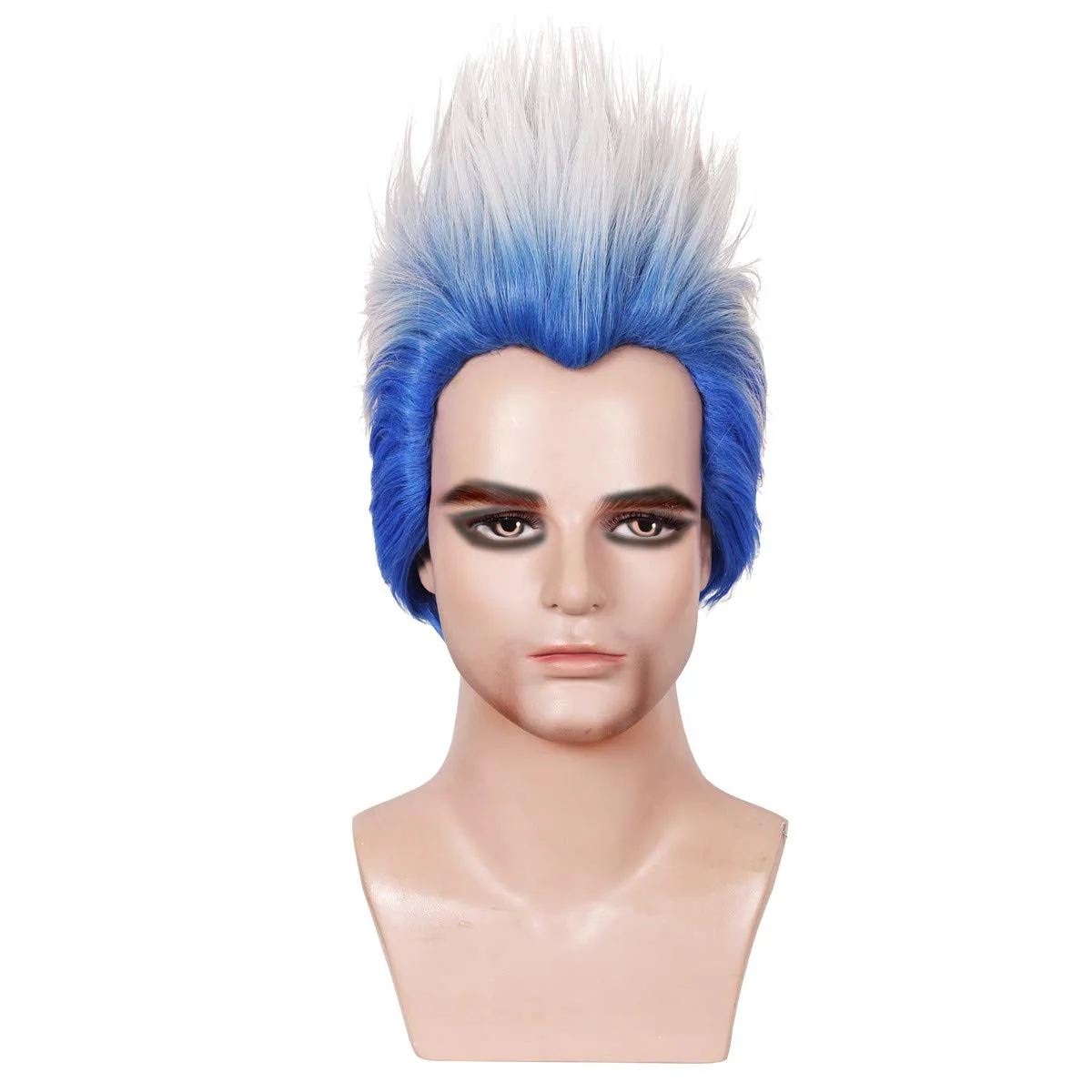 Synthetic Widow's Peak Cosplay Wig Hades Descendants 3 Inspired Villain Style Natural Looking Anime Costume Heat Resistant Fiber