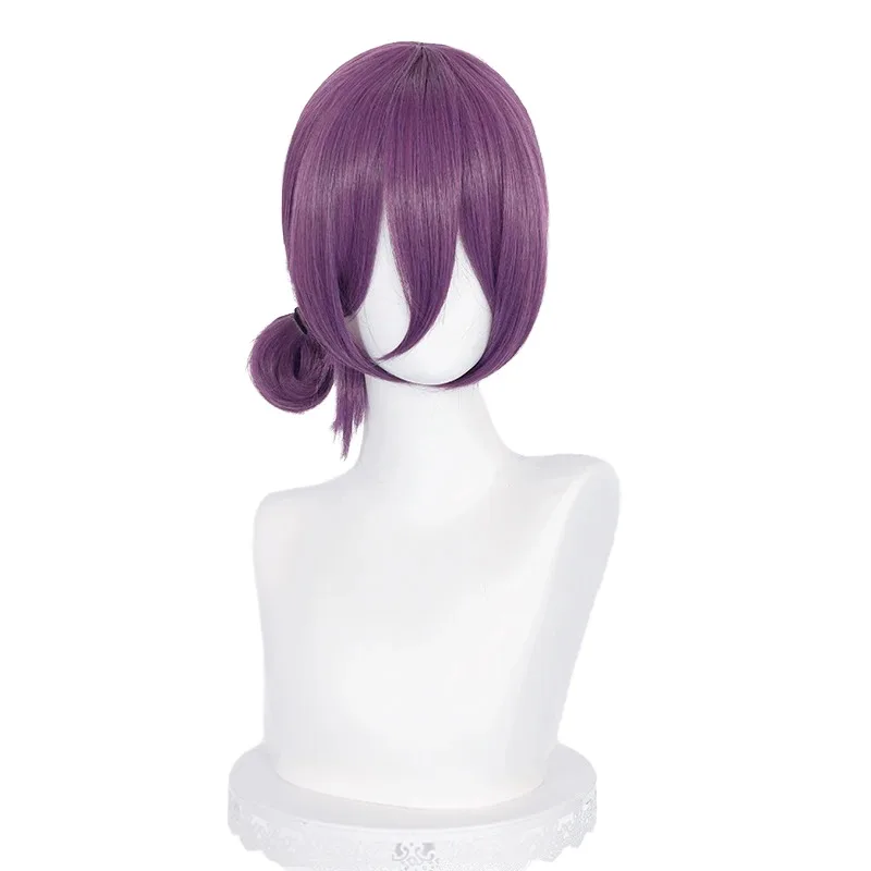 Purple Mixed Ponytail Peruca Cosplay, Reze Cabelo Sintético, Anime, COS, Colar, Dia das Bruxas, Festa de Carnaval, Perucas Traje e Peruca Cap