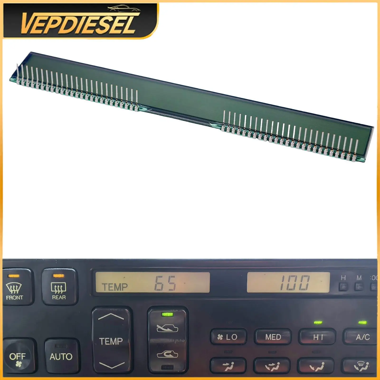 

50 Pins LCD Display For Lexus LS400 A/C Climate Control Unit 1993-1994 Dashboard Instrument Cluster Screen Auto Accessories