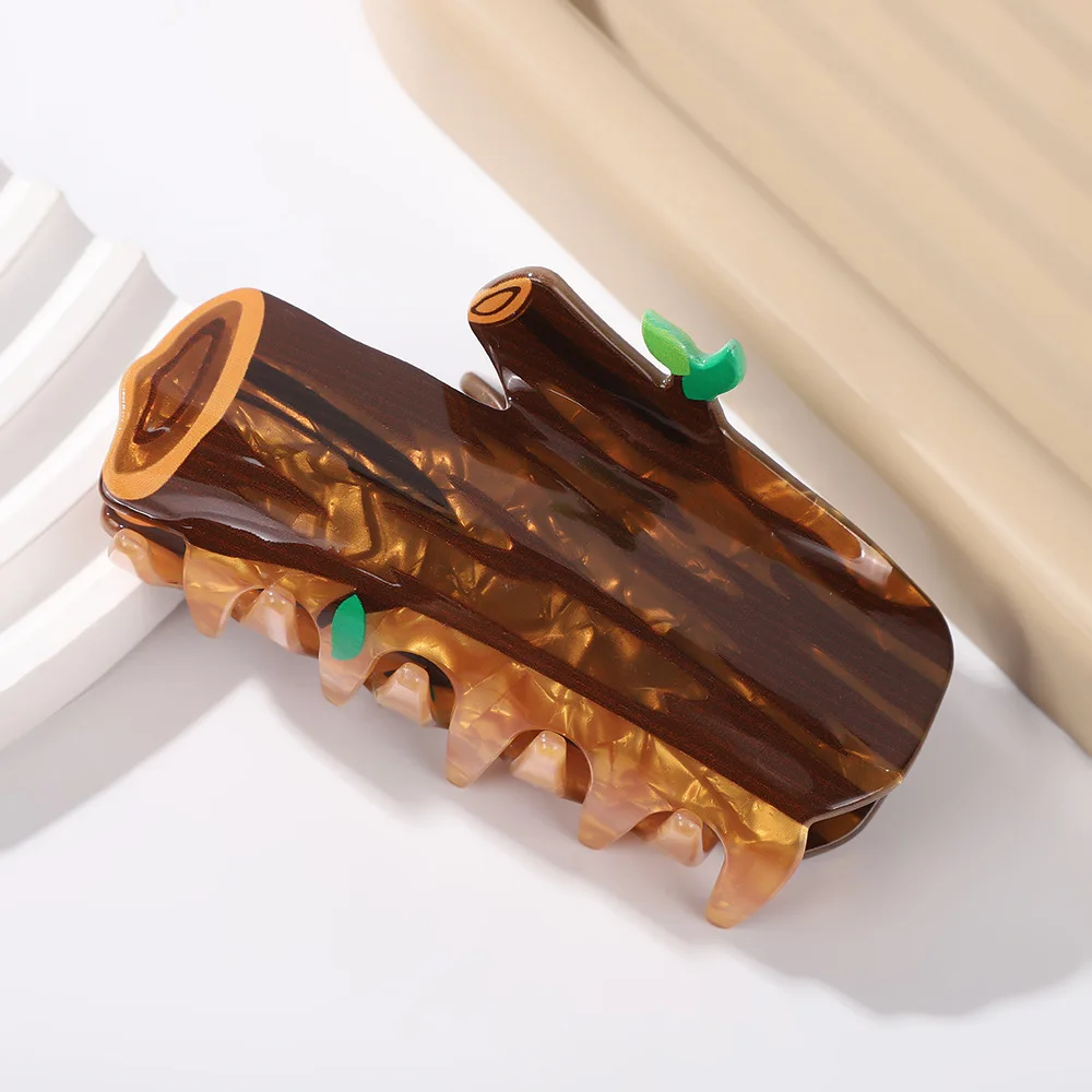 1pc nuovo fermaglio per capelli con ceppo di albero a foglia, moda personalizzata, clip BB, accessori per capelli con nuvola geometrica, artiglio per capelli