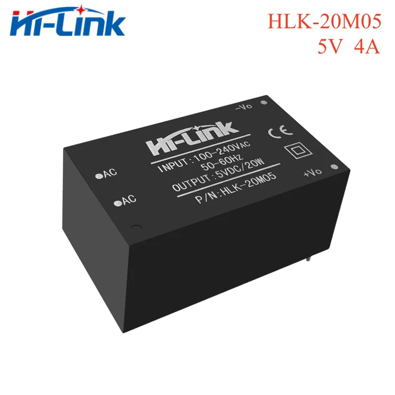 Módulo de fuente de alimentación aislado, interruptor reductor de conmutación, HLK-20M05, 20M09, 20M12, 20M15, 20M24, AC DC 220V, 5V/9V/12V/15V/24V, 2 unidades por lote