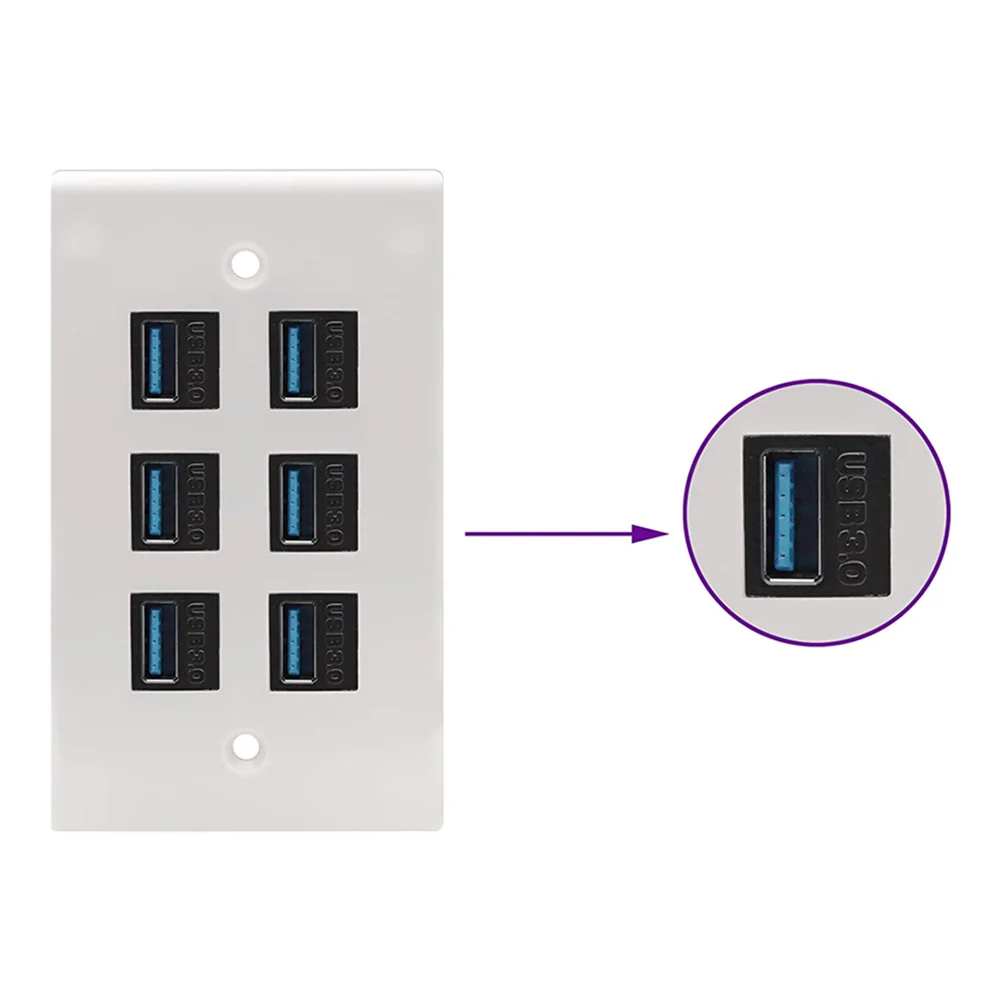 أنثى إلى موصل سالب أنثى مقرنة إدراج للوحة الحائط منفذ لوحة USB 3.0 كيستون جاك إدراج سهلة التركيب