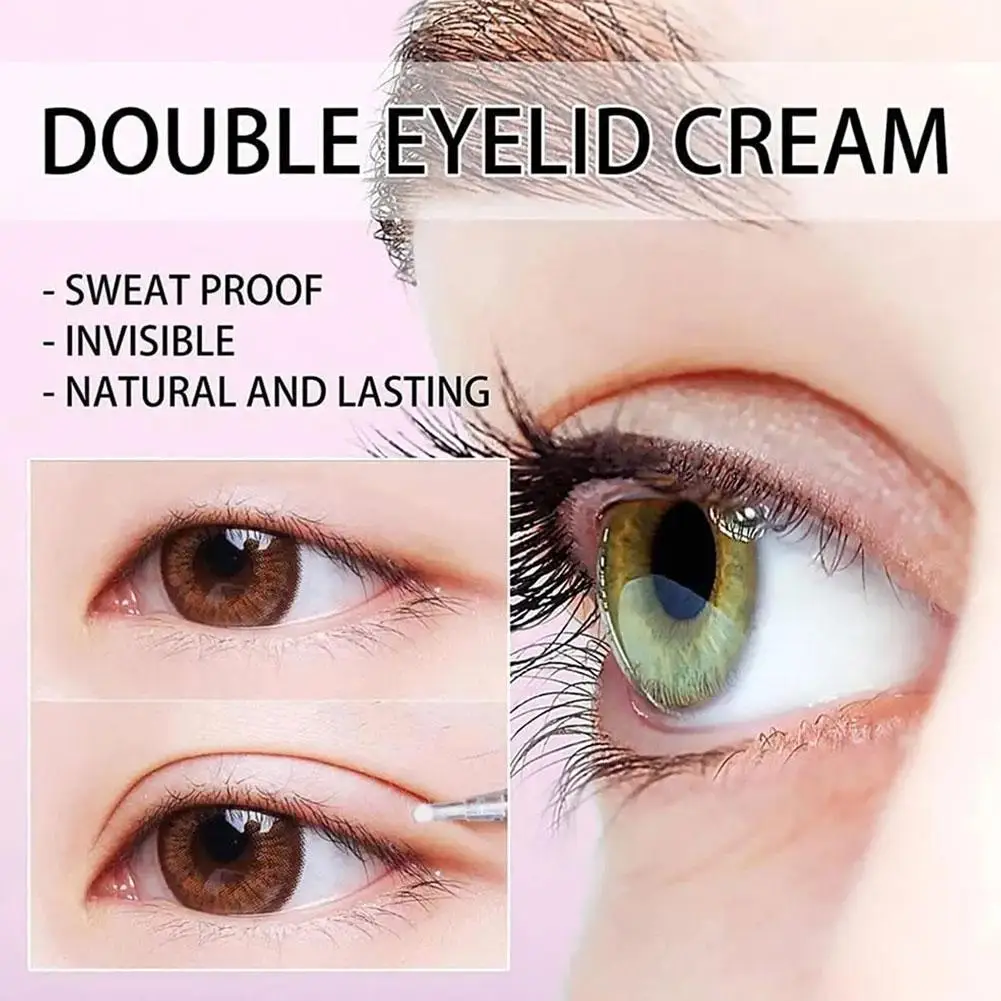 2pcs Double Eyelid Styling Cream Invisible Eyelid Glue Natural Liquid Eyelid Tape for Women Shaping Outline Charming 20g