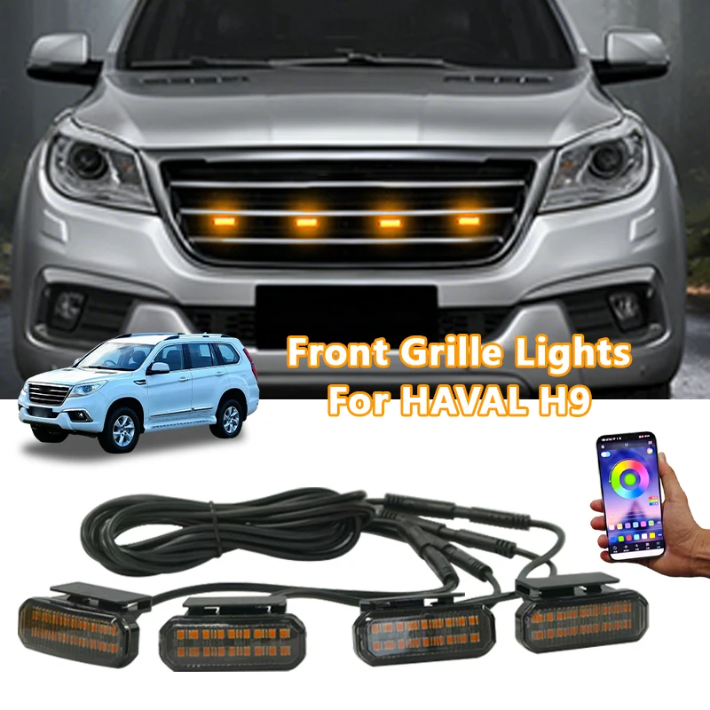 

18LED Front Grille Light FOR HAVAL H9 Car Daytime Running Light WheelEyebrow Lamp For Pickup Offroad 12V