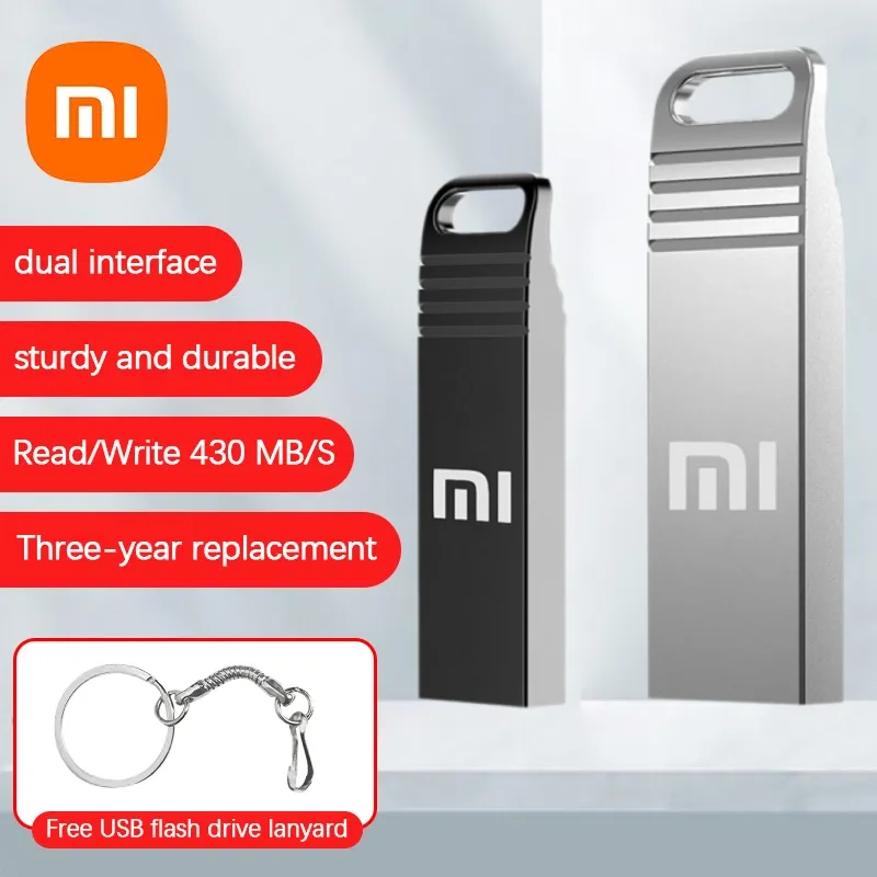 แฟลชไดรฟ์ Xiaomi USB 2TB, 3.0 USB ขนาดเล็กความเร็วสูงแฟลชไดรฟ์ปากกา1TB 512GB ขนาด512GB อุปกรณ์จัดเก็บข้อมูล U Disk