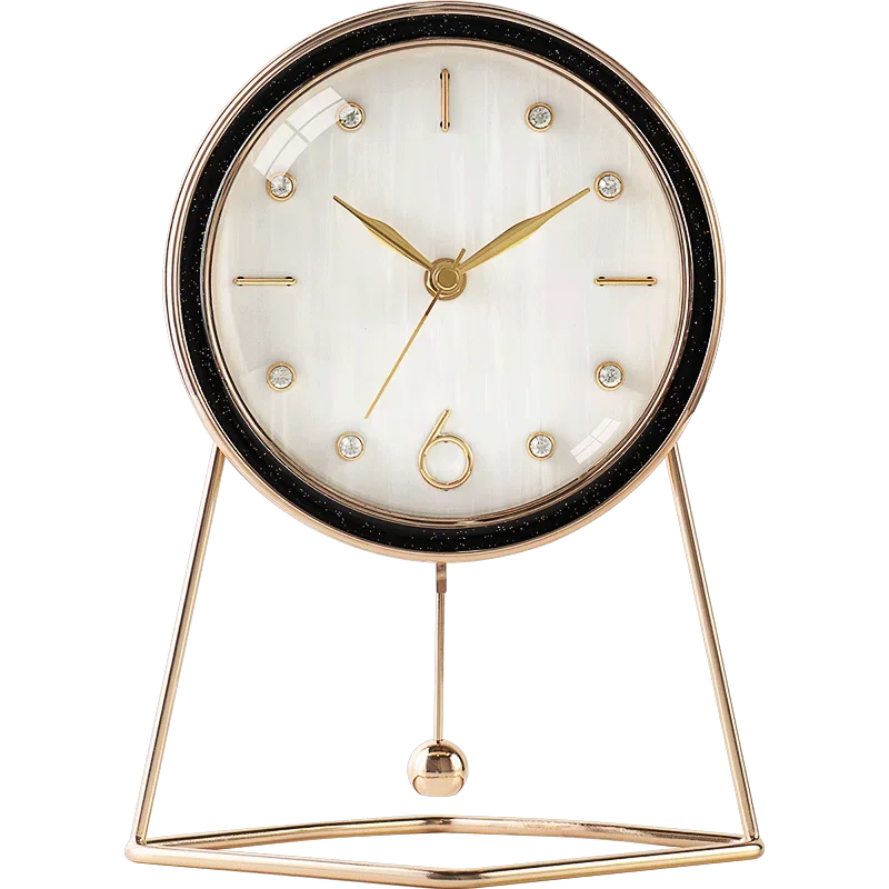 Simple and Stylish Silent Pendulum Table Modern Clock Creative Table Clock Ornament
