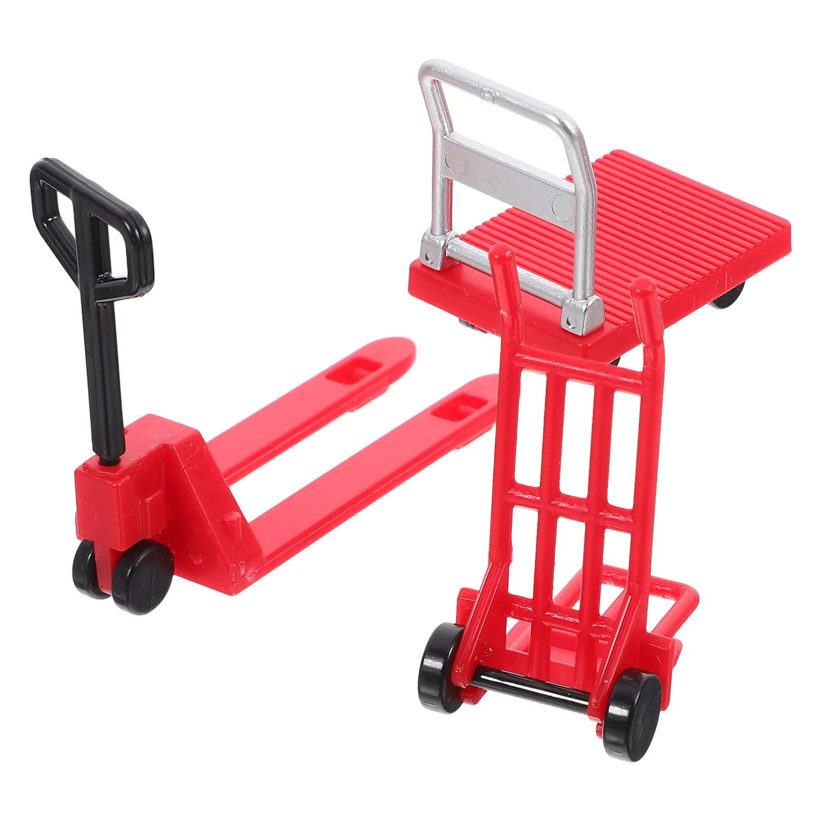 

1Set Miniature Moving Platform Cart Forklift Hand Trolley Construction Vehicle Play for Kids -on Small Engineering