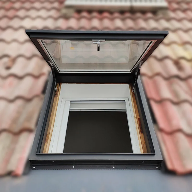 Roof Window And Skylight Basement Daylighting Door Multi-angle Roof Viewing Aluminium Window