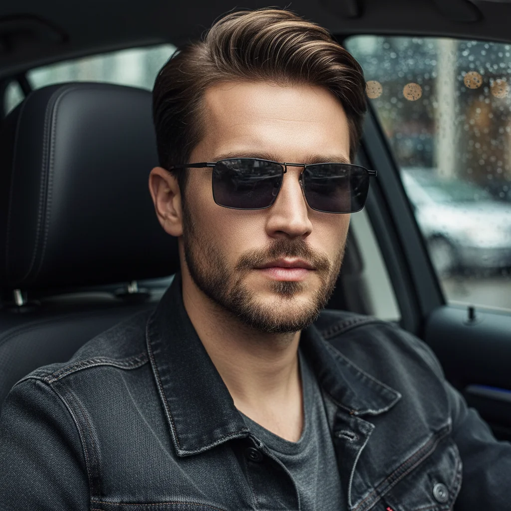 

Солнцезащитные очки с металлической оправой, модные солнцезащитные очки для мужчин и женщин, подходящие для вождения автомобиля.