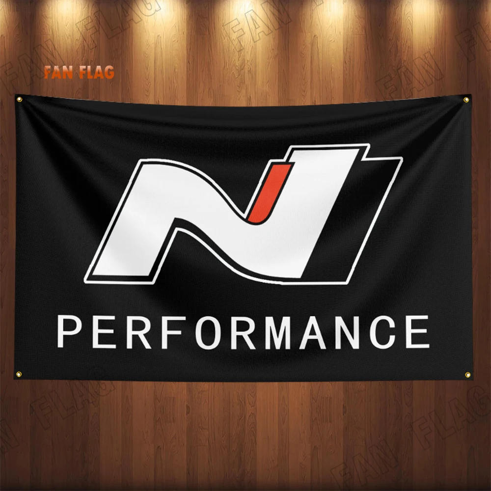 90x150CM Hyundais N Performances Racing Car Flag For Decor