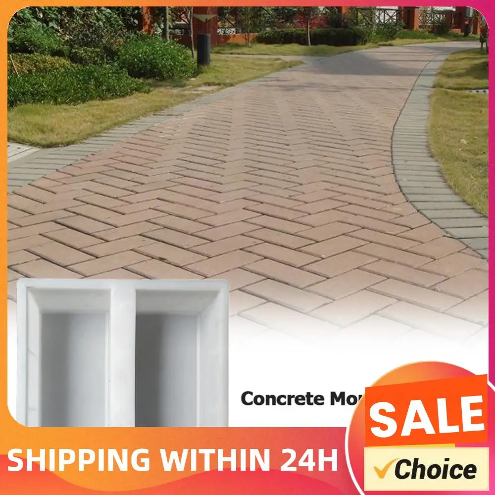 Plastic Garden Pavement  DIY Walking Road Path Paving Stone Concrete Mould