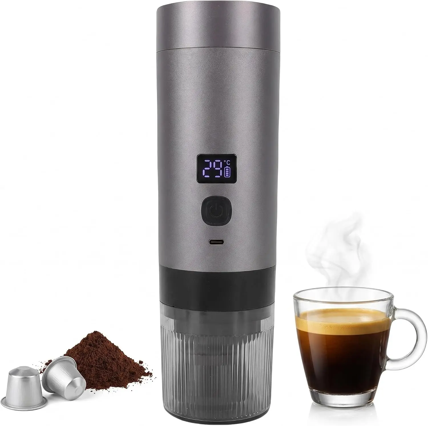 2026 New Upgrade 3 In 1 Portable Coffee Maker, Rechargeable, Fast Heating | 2600mAh Capacity Battery, Long Lasting, Compatible