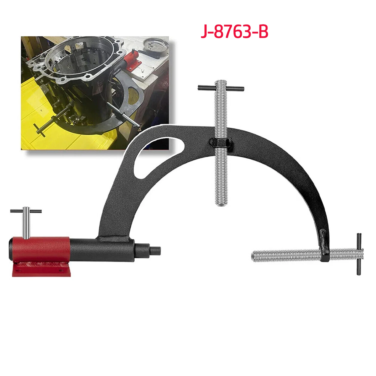 T-0156-B Инструмент для удержания коробки передач J-8763-B с основанием, подходящий для трансмиссий 3L30, 200, 200C, 200-4R, 250, 250-C, 350 и т. д.