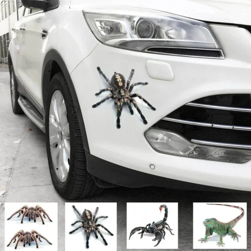 Car Sticker 3D Spider Lizard Scorpion Water-resistant Vehicle Window Mirror Bumper Decal Auto Exterior Decoration Accessories