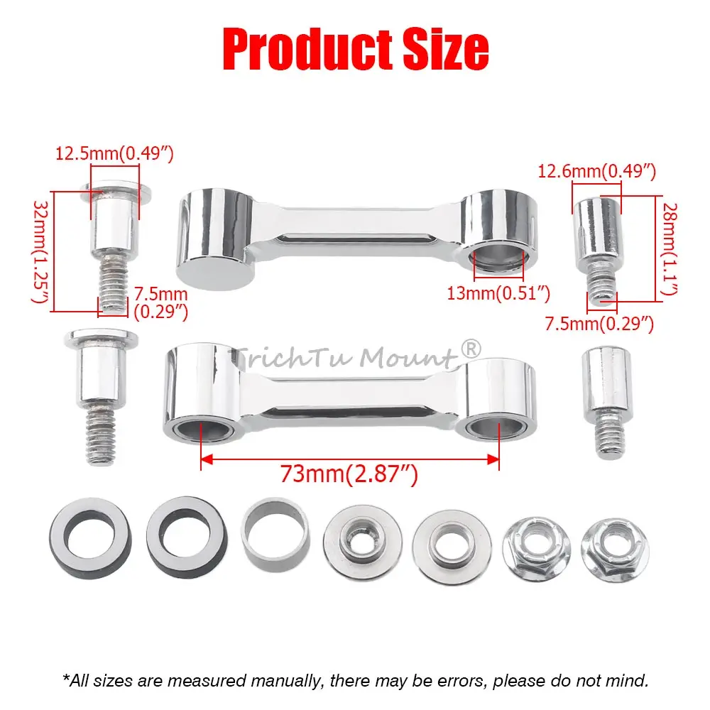 1 Set Front Fender Mounting Bracket Kits For Harley Davidson Softail Springer FXSTS 1993-2006 Black/ Chrome Aluminum Motorcycle