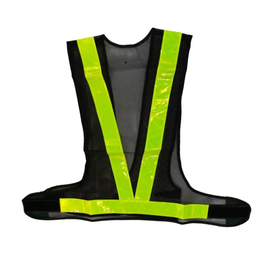 High Visibility Reflective Safety Vest Adjustable Mesh Workwear Waistcoat Sleeveless Protective Gear for Emergency Response