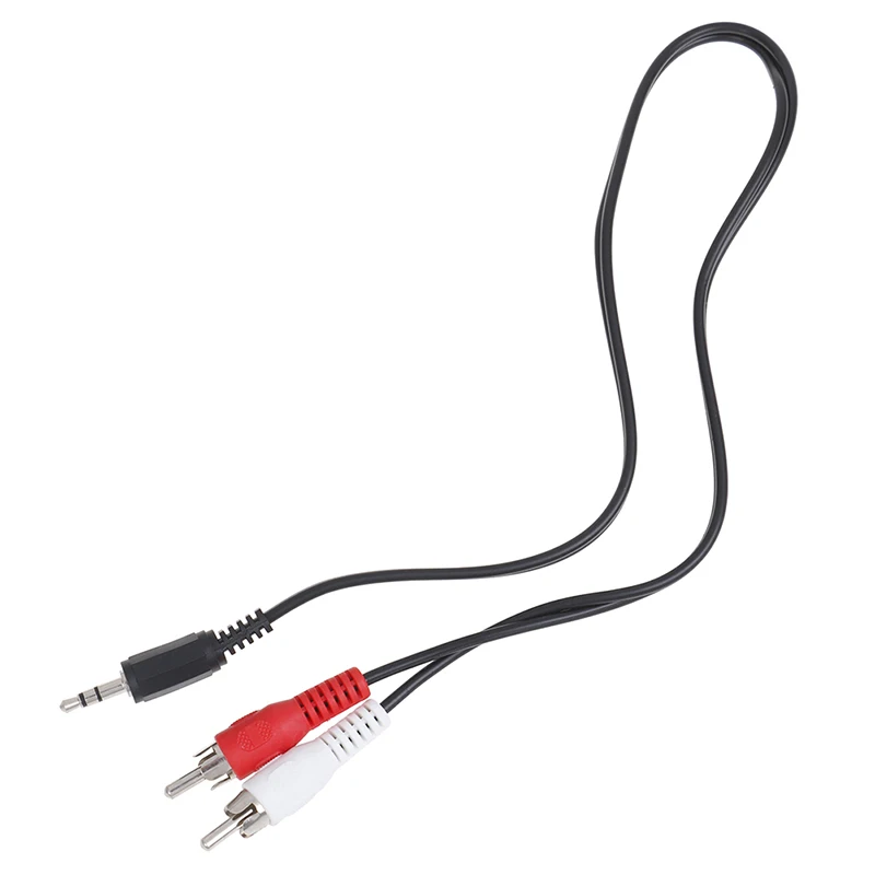 1 szt. 0.5M 3.5mm Jack do 2 RCA kable Audio 3.5 męski na RCA męskie pozłacane współosiowe przewód Aux do laptopa TV wzmacniacz DVD