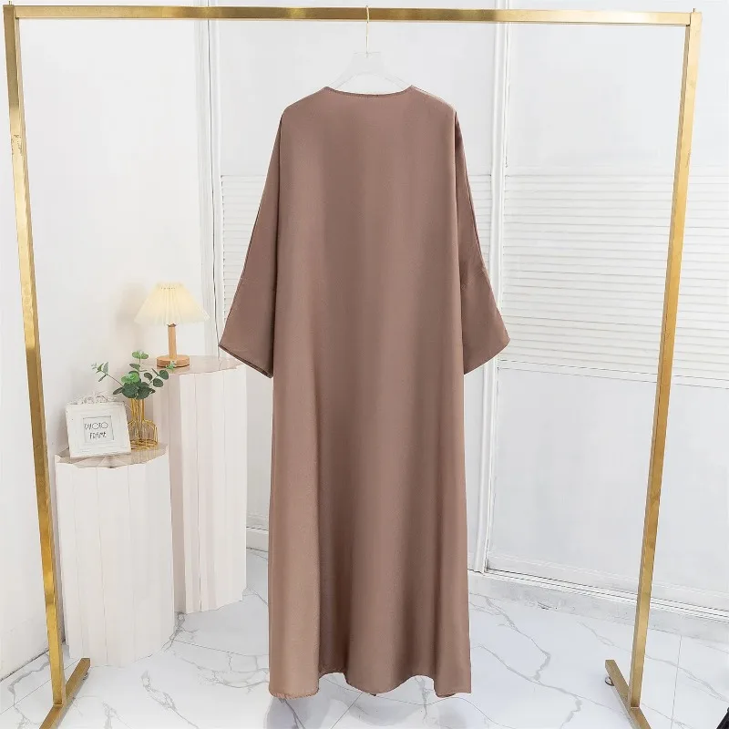 Aperto davanti Abaya manica lunga Ramadan Maxi lunghezza vestito, abbigliamento donna, Cardigan musulmano Abaya Out caftani donna Jilbabs