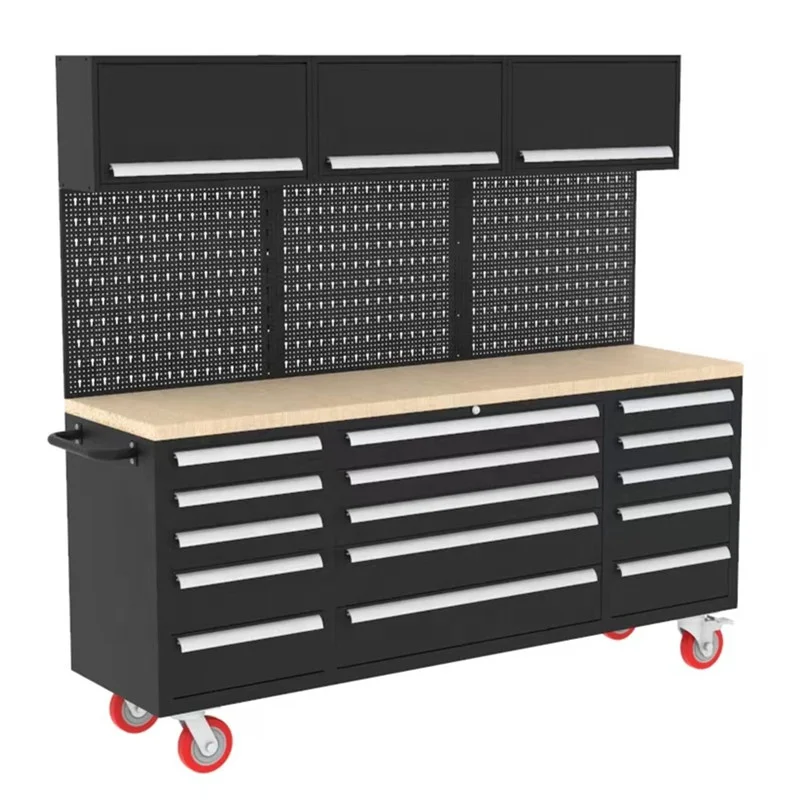 JZD 72 Inch Heavy Duty Stainless Steel Tool Chest/Tool Box/Tool Cabinet for Garden Garage Workshop Tools Storage