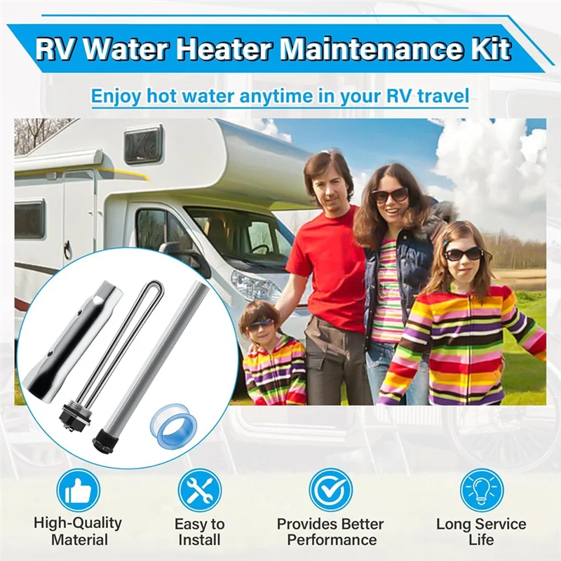 J1UL1N RV Water Heater Elements Kit RV Water Heater Anode Rod For Suburban Water Heater Electric Heating  For RV And Camp