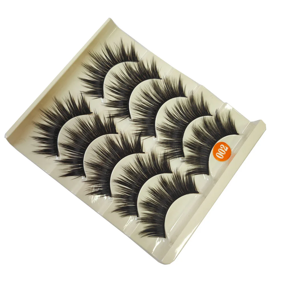 3D Eyelashes Set Soft False Eye Lashes Full Strip Fluffy Dramatic Look Long Thick Eyelash Extension Handmade Makeup Tools