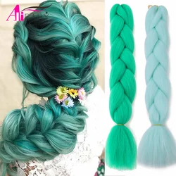 24 Inch Synthetic Jumbo Braids Braiding Hair Extensions Solid Color For Women Pre-stretched Braiding Hair Wholesale