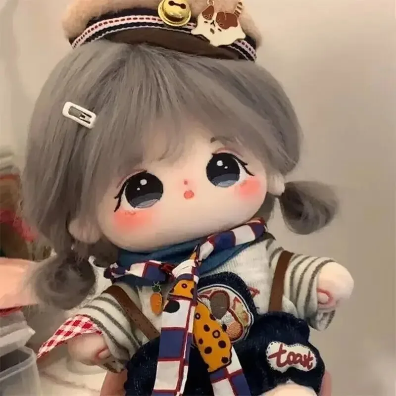 

20cm baby clothes star doll normal body fat body naked baby Navy blue sailor dress skirt doll clothes suit doll accessories