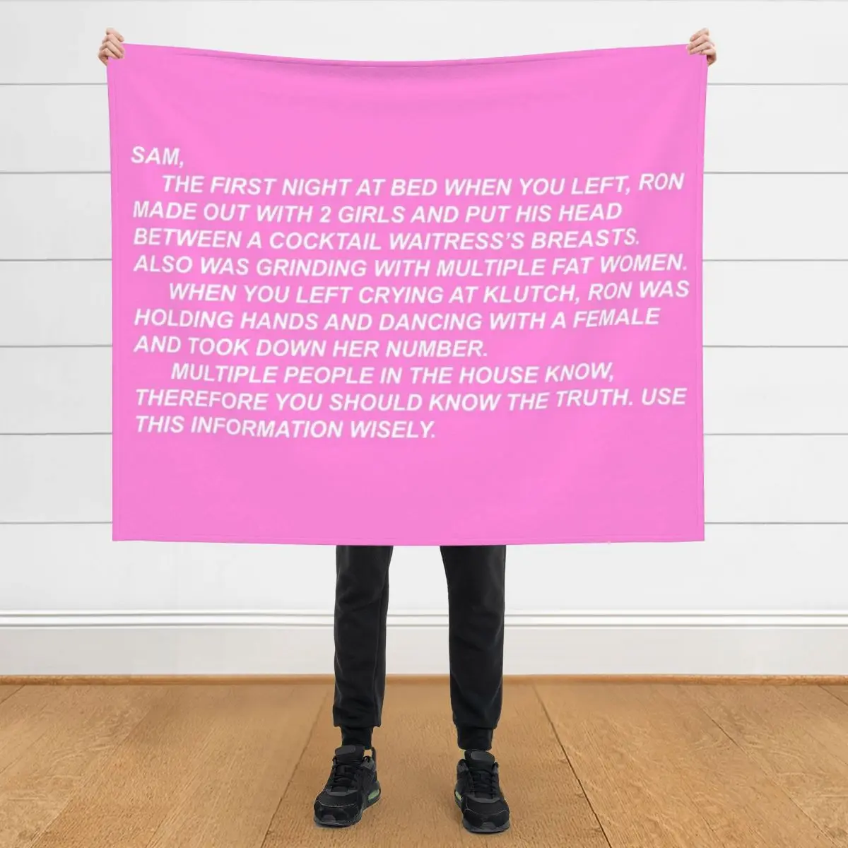 

the note (in pink) Throw Blanket Weighted Shaggy Stuffeds Soft Beds Blankets