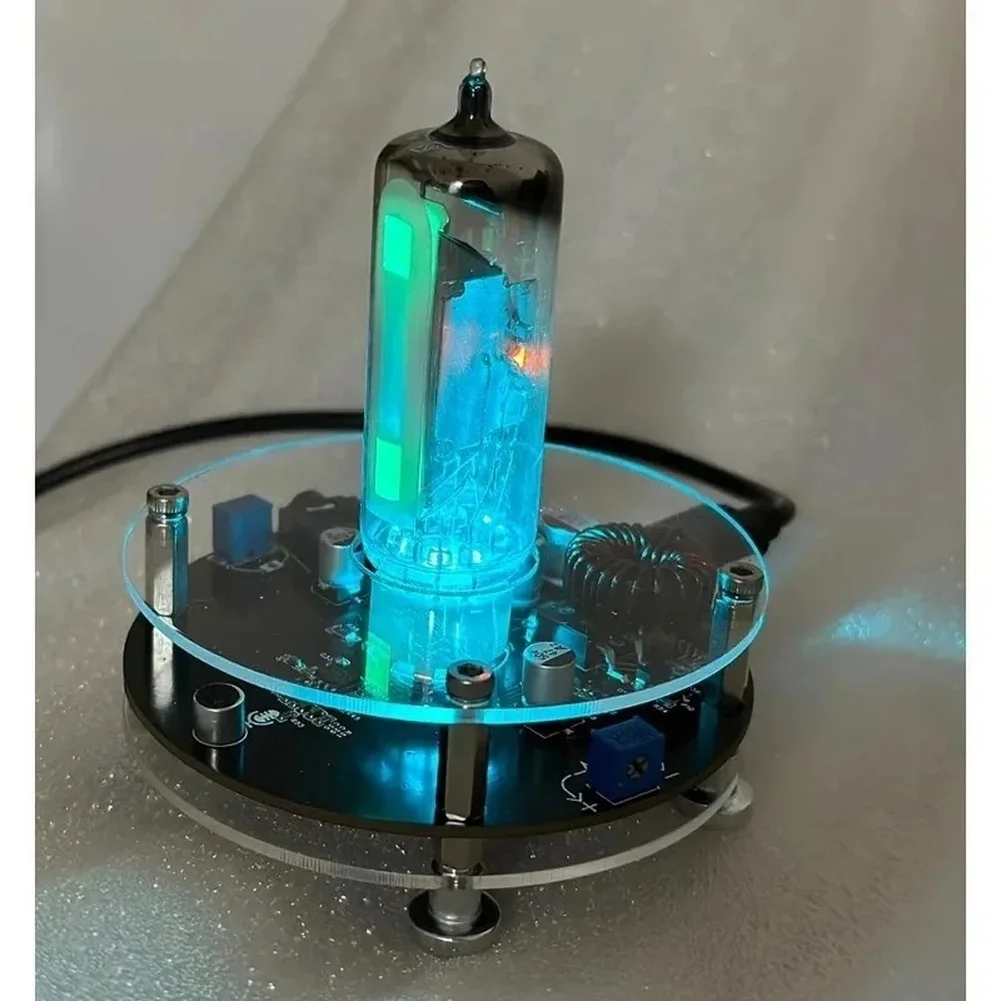 LED Visualizer Tube with Type-C Interface Microphone Input and Circular LED Base for Cohesive Light Aesthetics