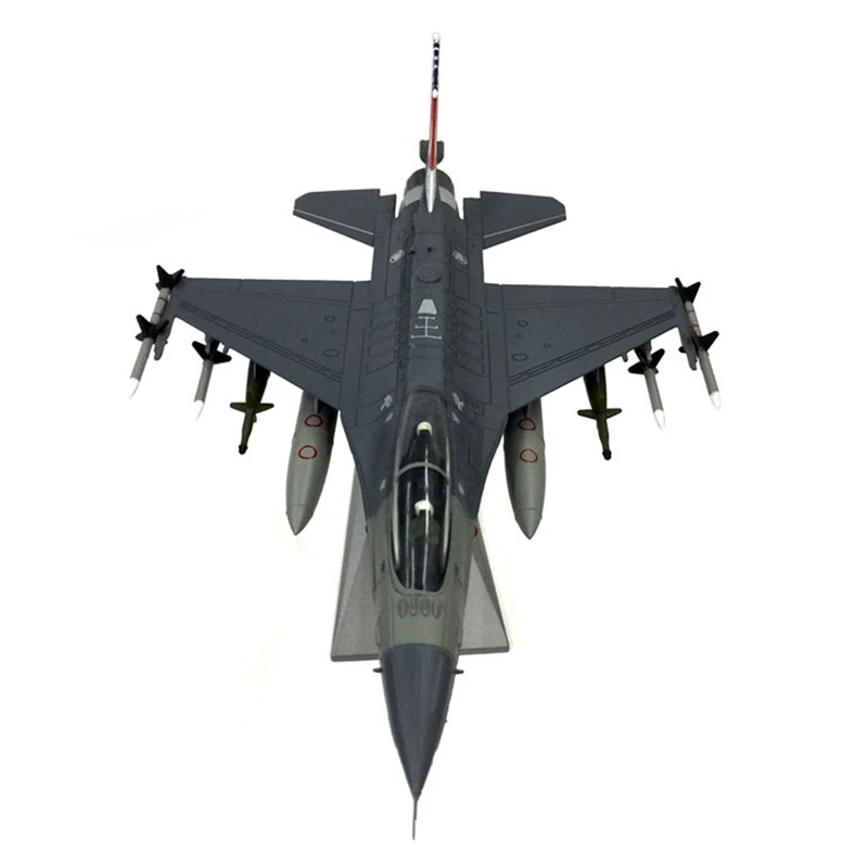 HOT-1:72 Scale F-16D Fighter Attack Plane Metal Die-Cast Airplane, Includes Alloy Stand For Commemorate Collection Or Gift