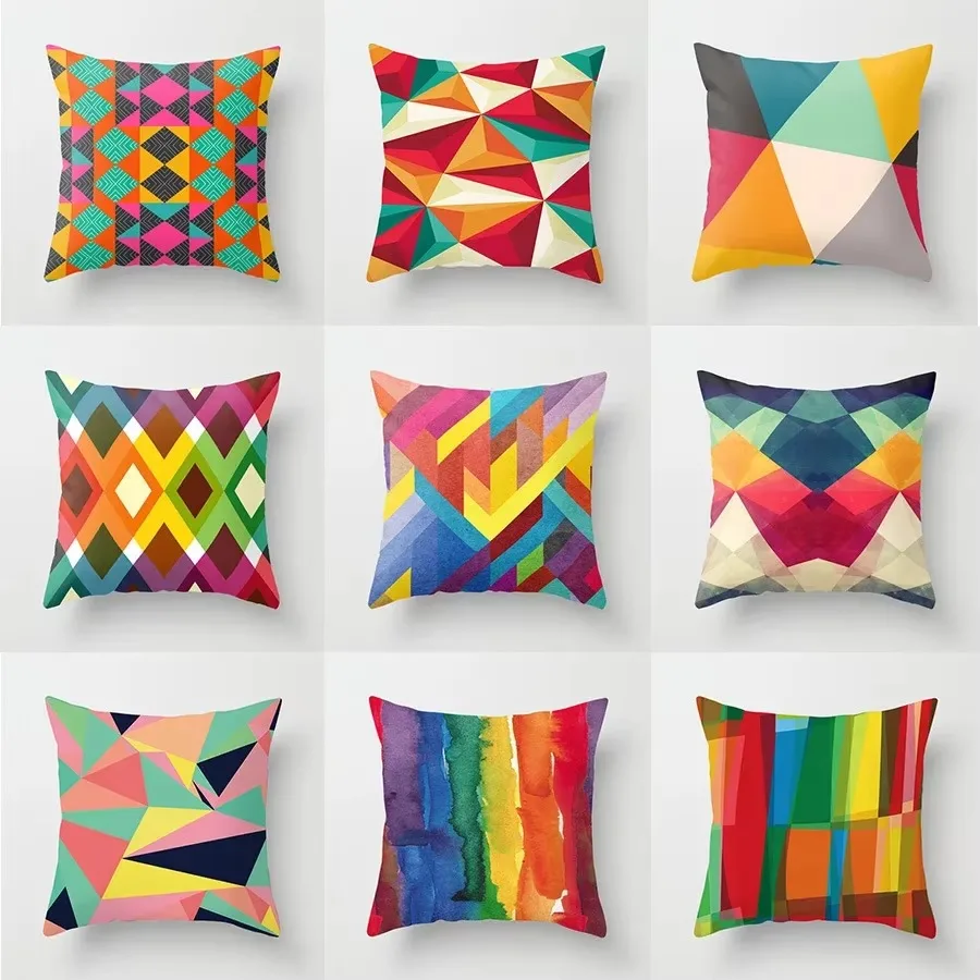 Soft Touch Throw Pillow Cover Square Cushion Shell Home Sofa Bed Decor Cushion Case