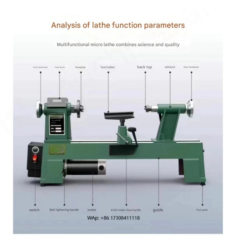 

Variable-speed Wood Lathe Machine New Condition with Motor as Core Component