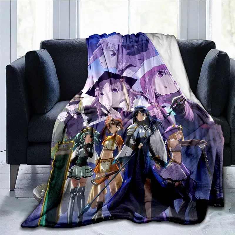 Cartoon Mahoshojyo Puella Magi Madoka Magica Blankets Anime Homura Akemi Fuzzy Awesome Warm Throw Blankets for Home Decoration