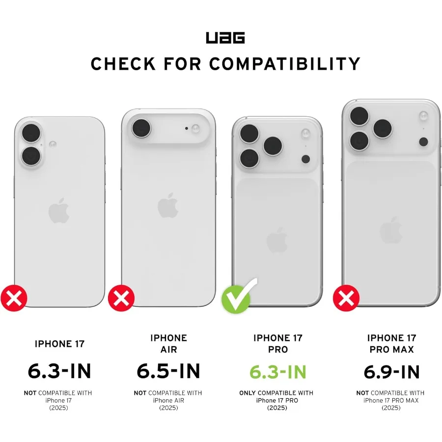 Projetado para iPhone 17 Pro Case Plyo – Compatível com capa protetora translúcida de grau militar MagSafe