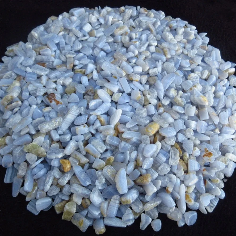 1000 г натуральные голубые кружевные агатовые гравийные кварцевые чипсы с кристаллами и камнями